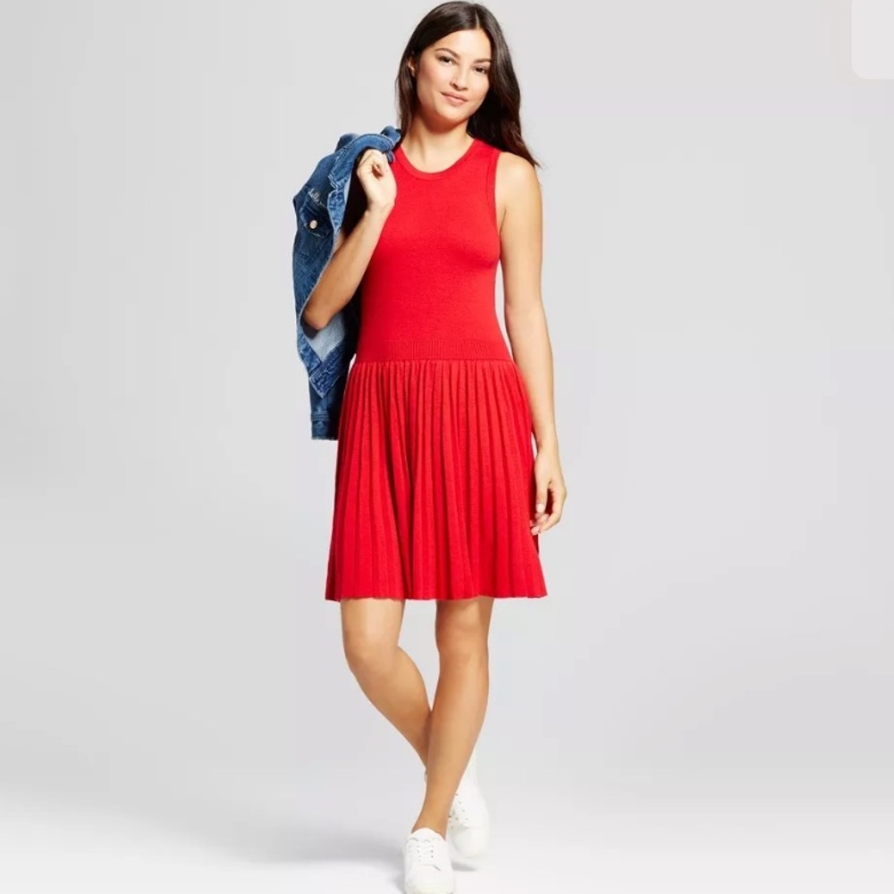 A New Day textured sweater dress NWT XXL red